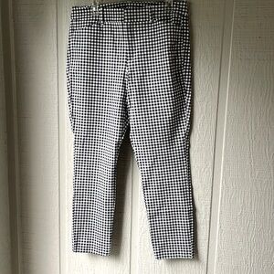 Old Navy size 12 black and white checked trousers